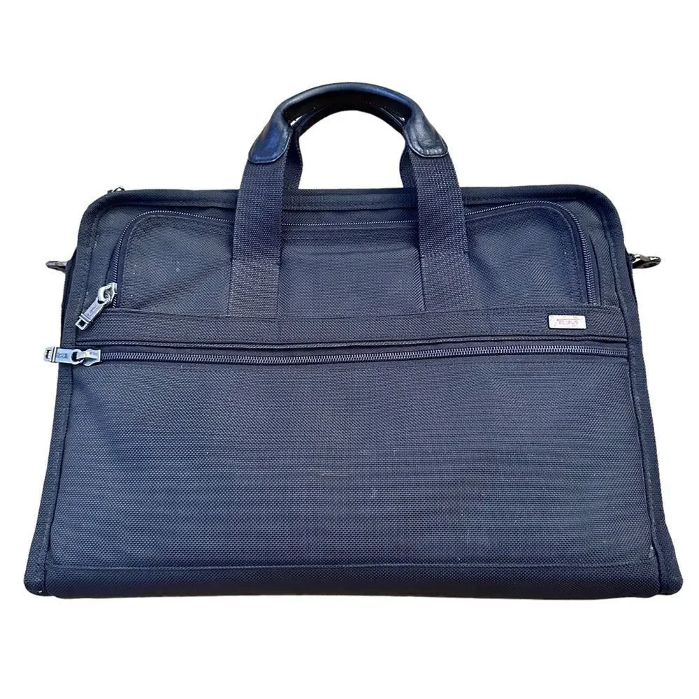 Tumi ~ Black Alpha Gen 4 Ballistic Nylon Slim Laptop Briefcase ~ Style 26011D4